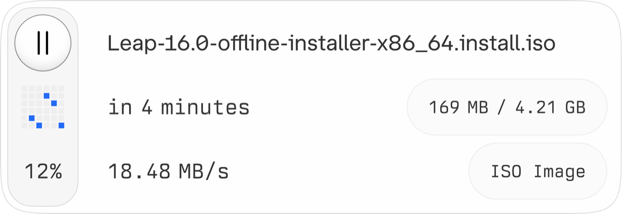 A download in progress inside Pulli